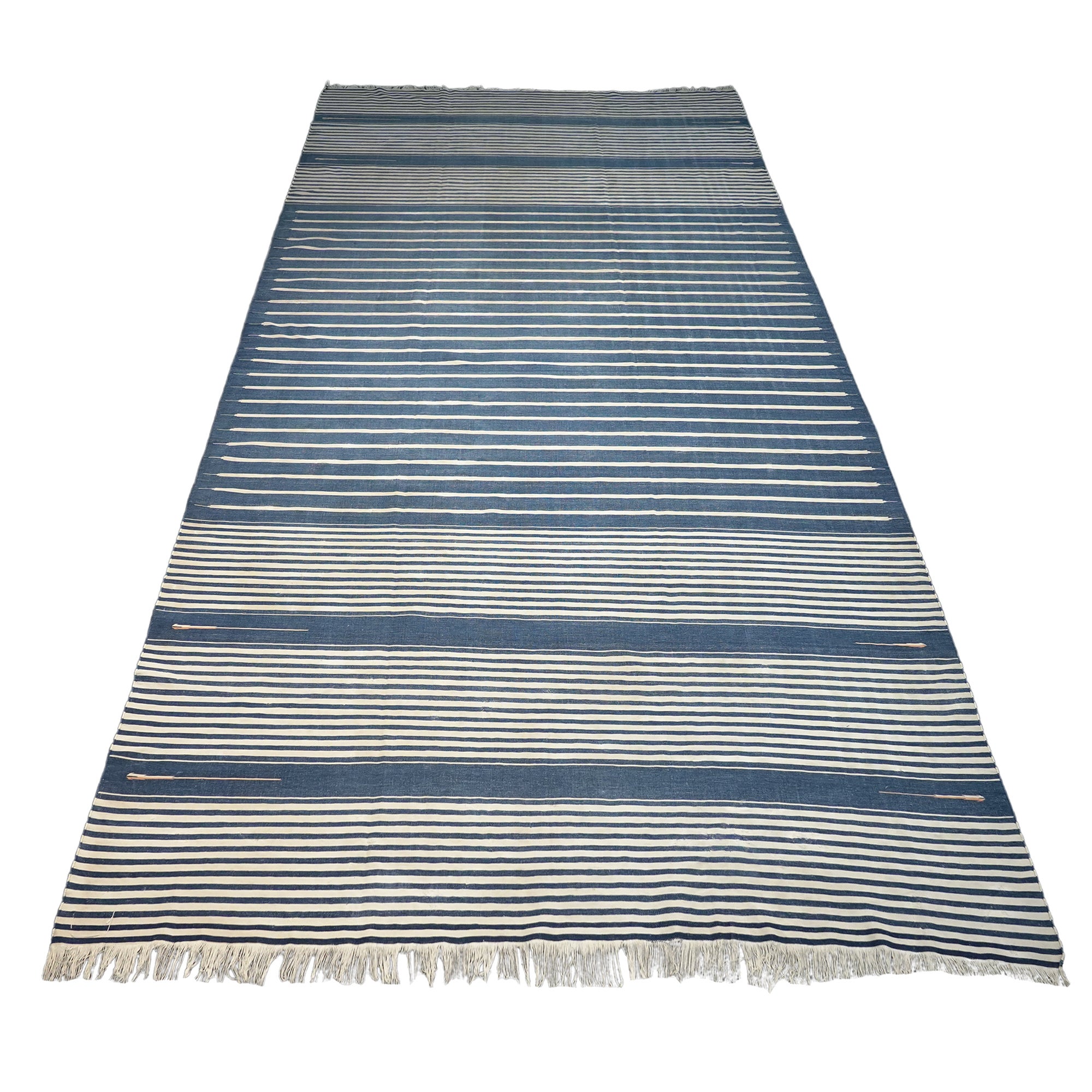 Vintage Dhurrie Runner Rug with Stripes, from Rug & Kilim For Sale