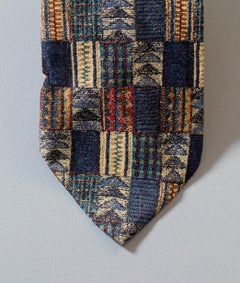 Vintage Di Alessandro 100% silk tie with small squares