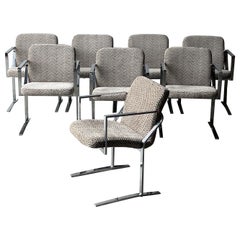 Vintage DIA Chrome Dining Chairs - Set of Eight