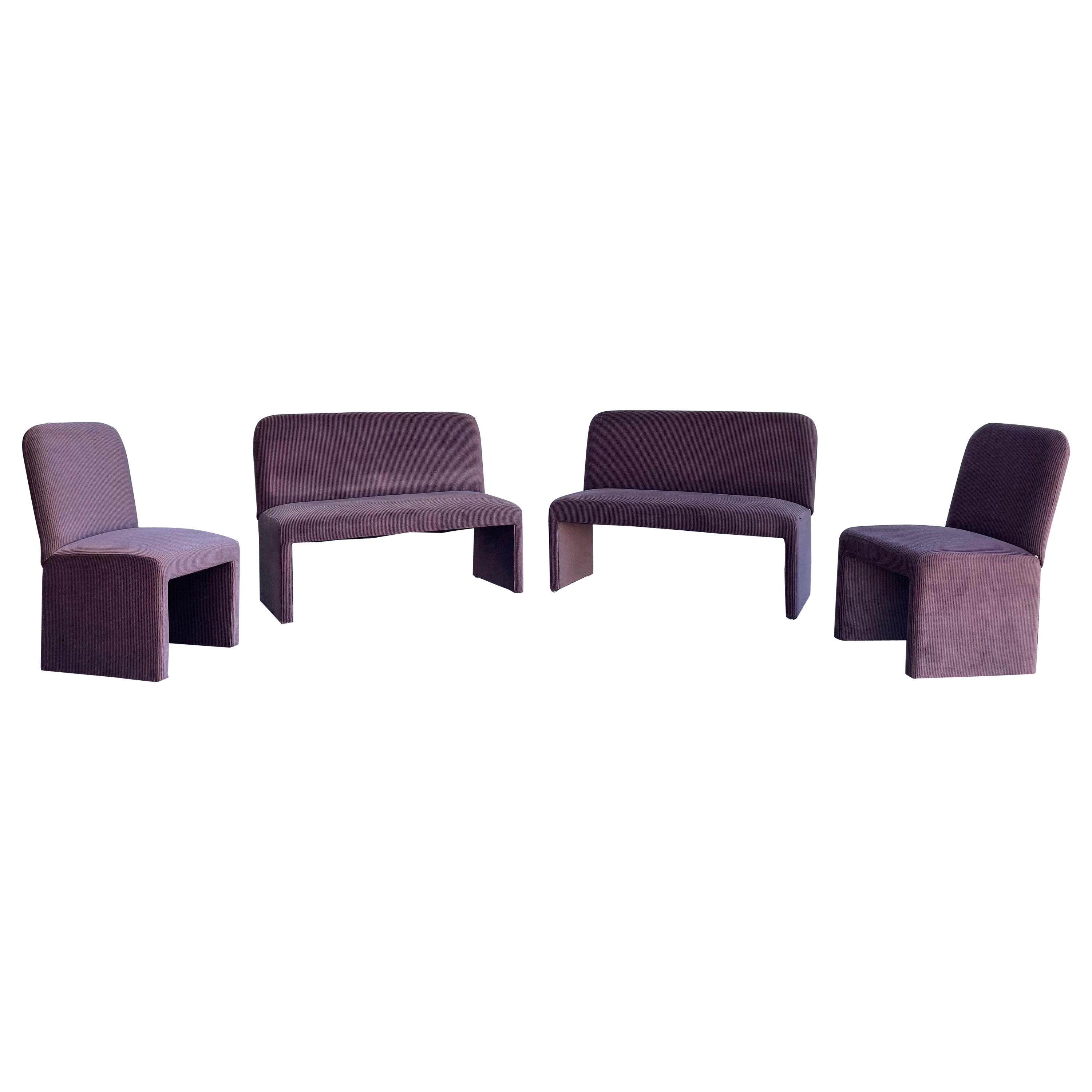 Bancs et chaises vintage D.I.A. Waterfall, 6 places assises