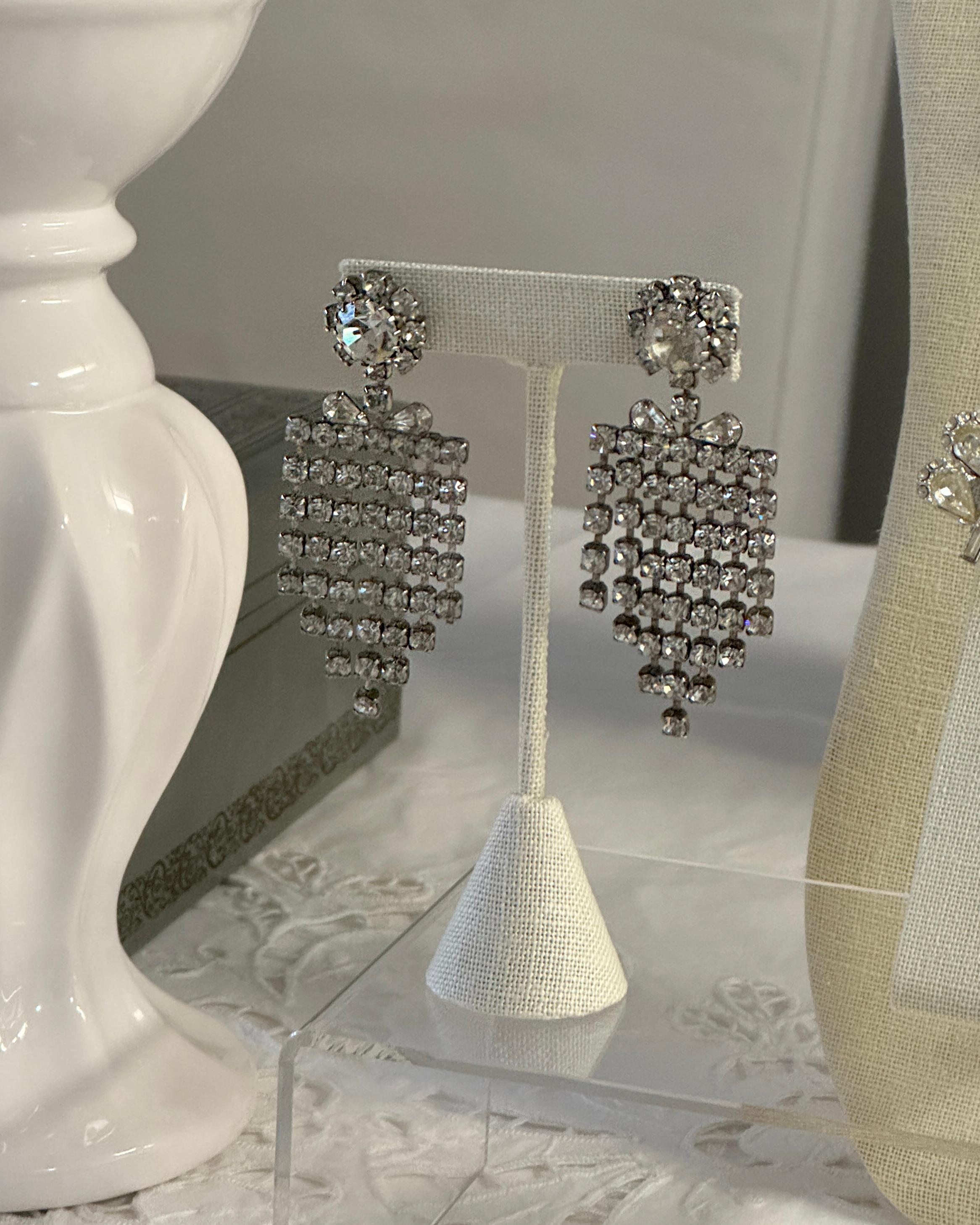 Pendientes de araña de diamantes vintage en venta 5