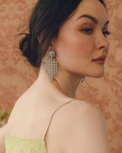 Vintage Diamanté Chandelier Earrings