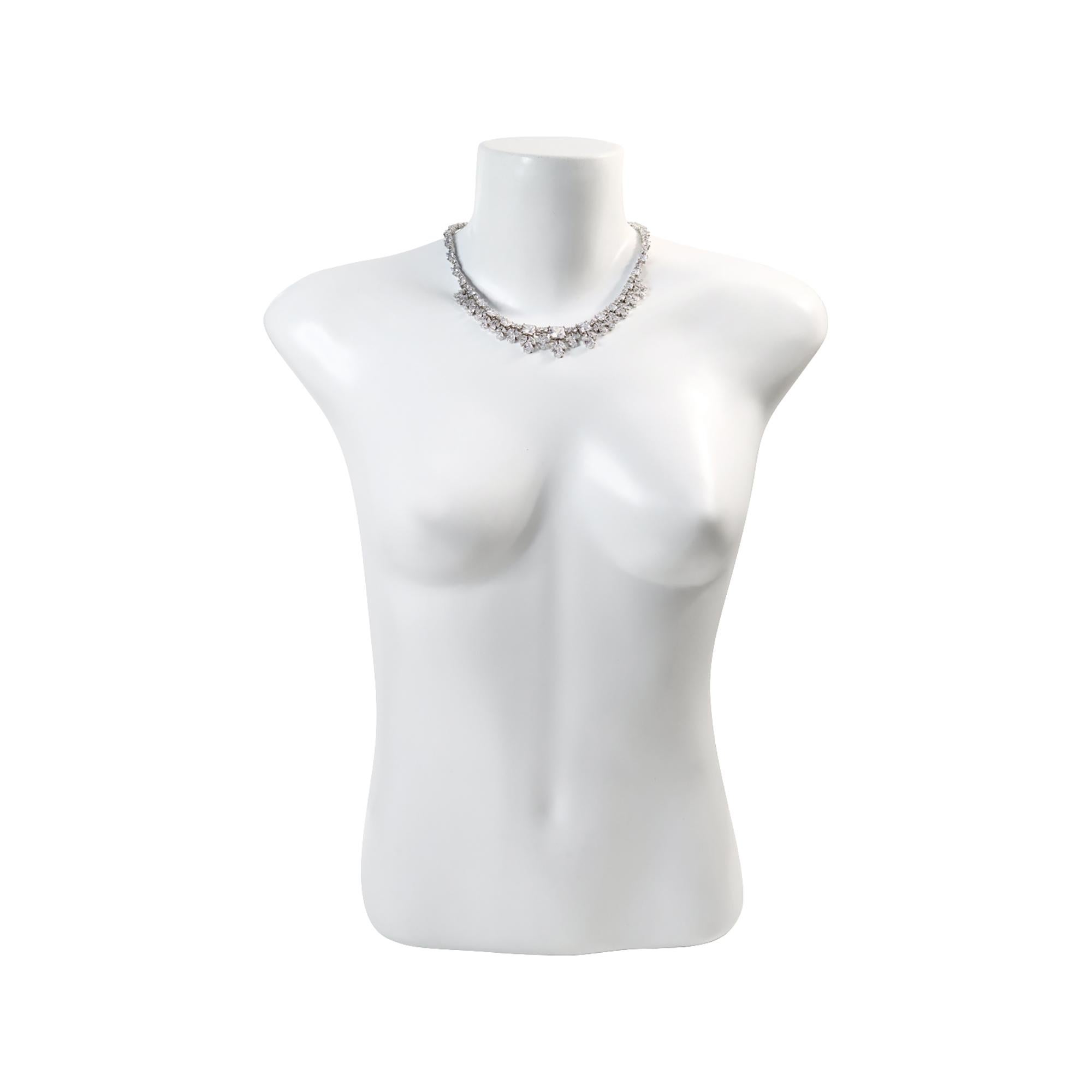Collar Vintage de Piezas Colgantes de Diamante Circa 1990s en venta 2