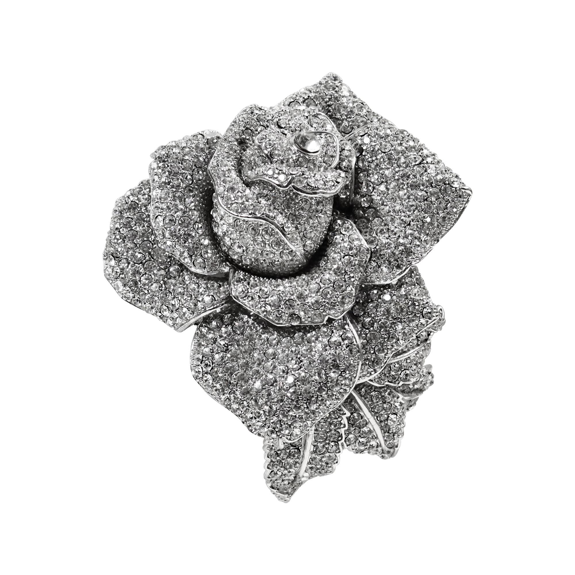 Brazalete Clamper Vintage Diamante Rosa Grande Circa Años 90 en venta 3