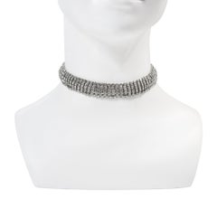 Vintage Diamante Prong Set Choker Circa 1970s