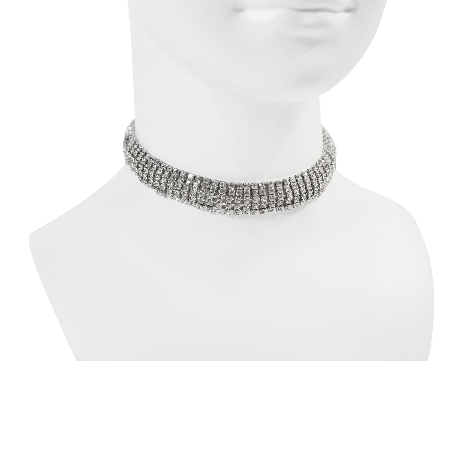 Vintage Diamant-Halsband in Mid-Größe ca. 1970er Jahre im Angebot 2