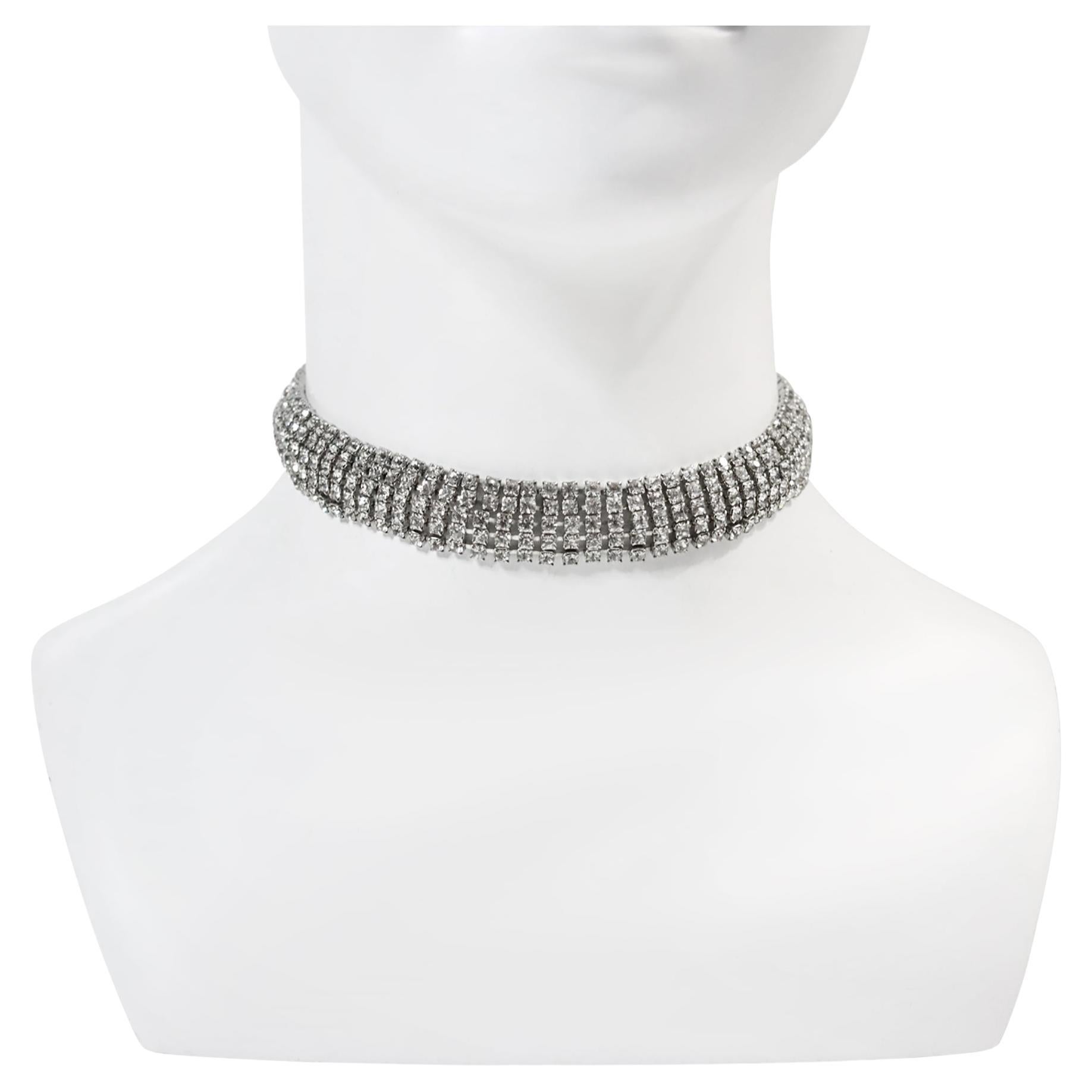 Gargantilla Vintage Diamante Mediana Circa 1970s