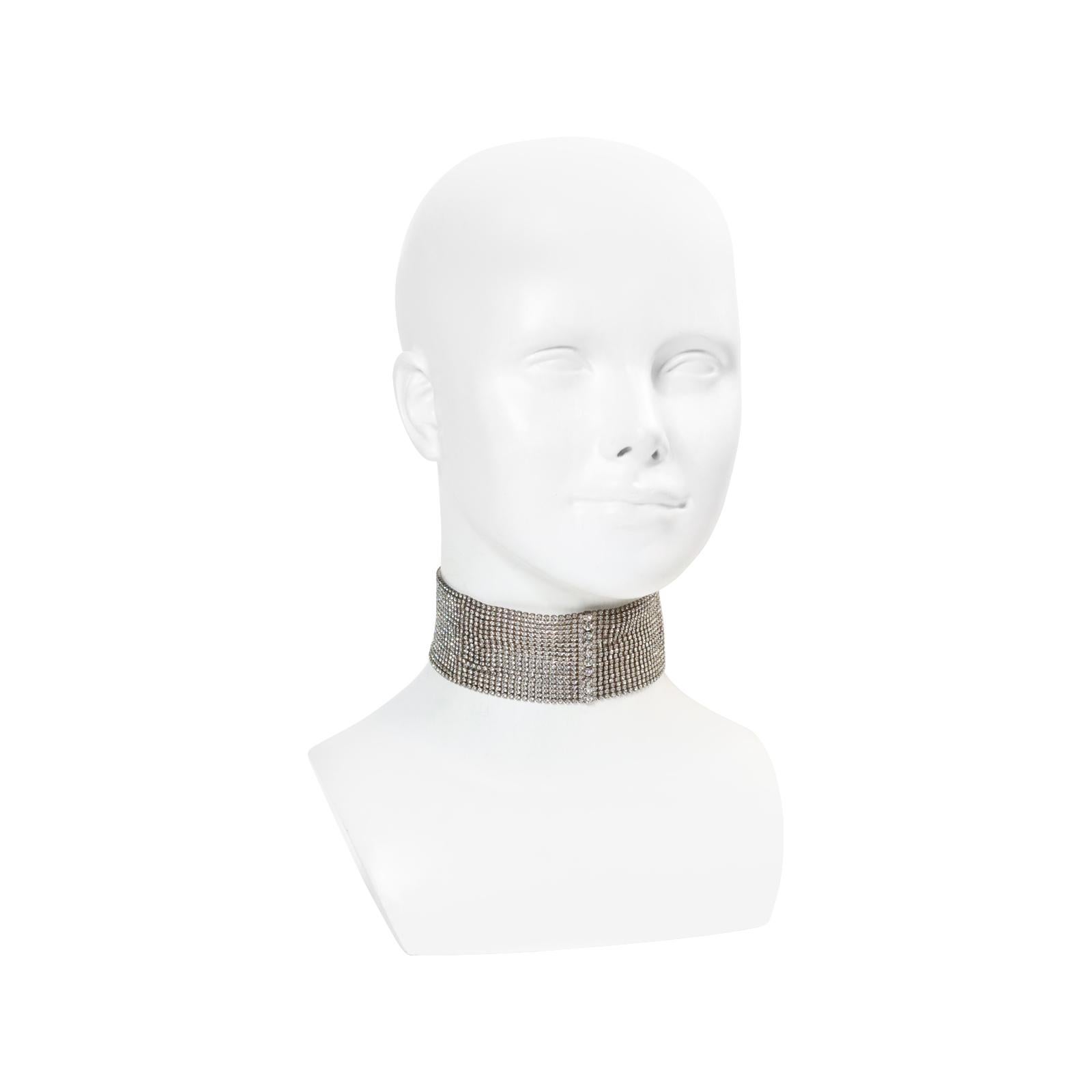 Breites Vintage-Diamant-Choker Circa 1970er Jahre für Damen oder Herren