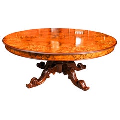 Vintage Diameter Marquetry Dining Tabl, 20th Century