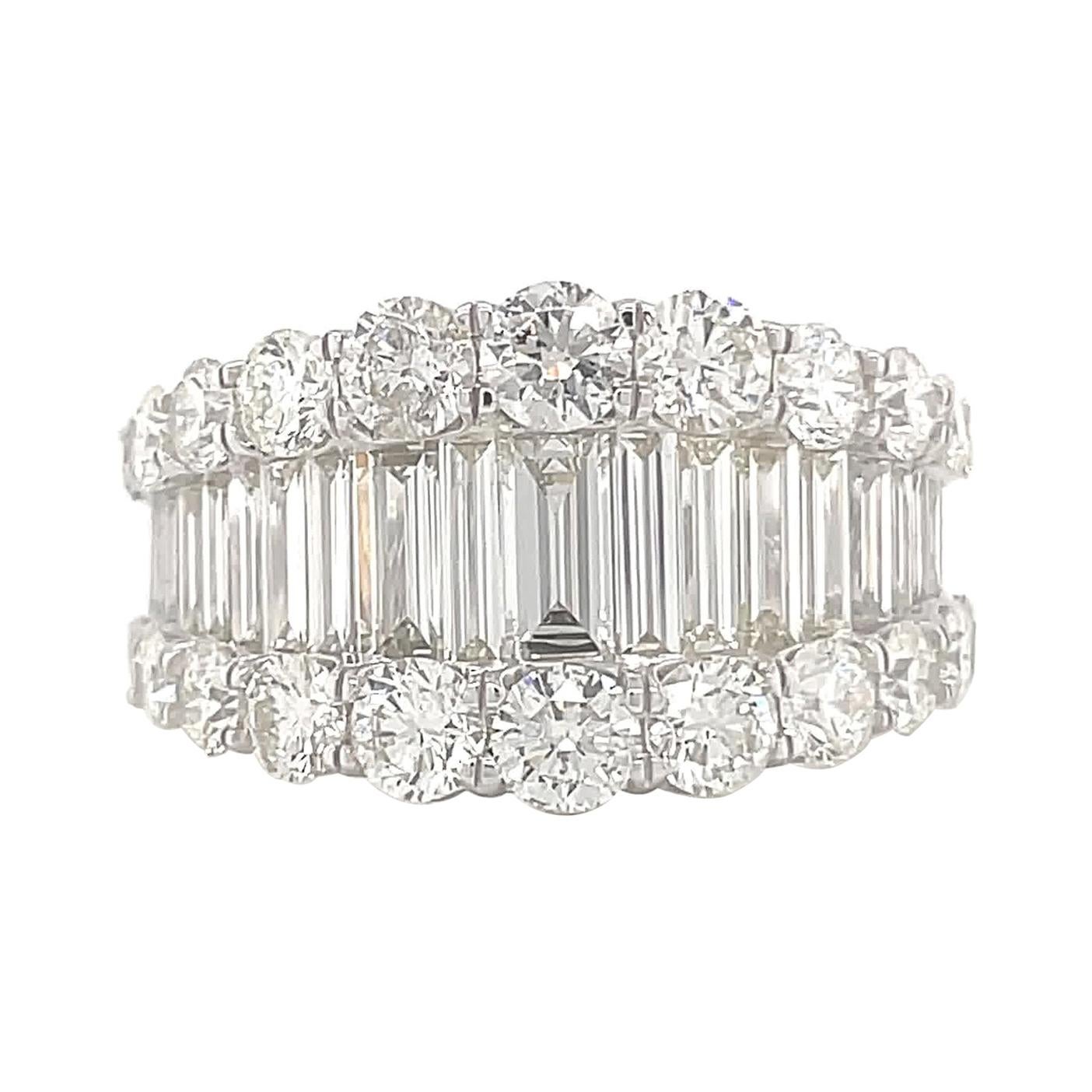 Ring aus 14 Karat Weißgold mit Diamanten