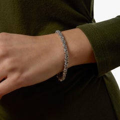 Vintage diamond 14K white gold tennis bracelet