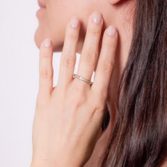 Vintage diamond 14k white gold wedding band