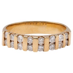 Vintage Diamond 14k Yellow Gold Band