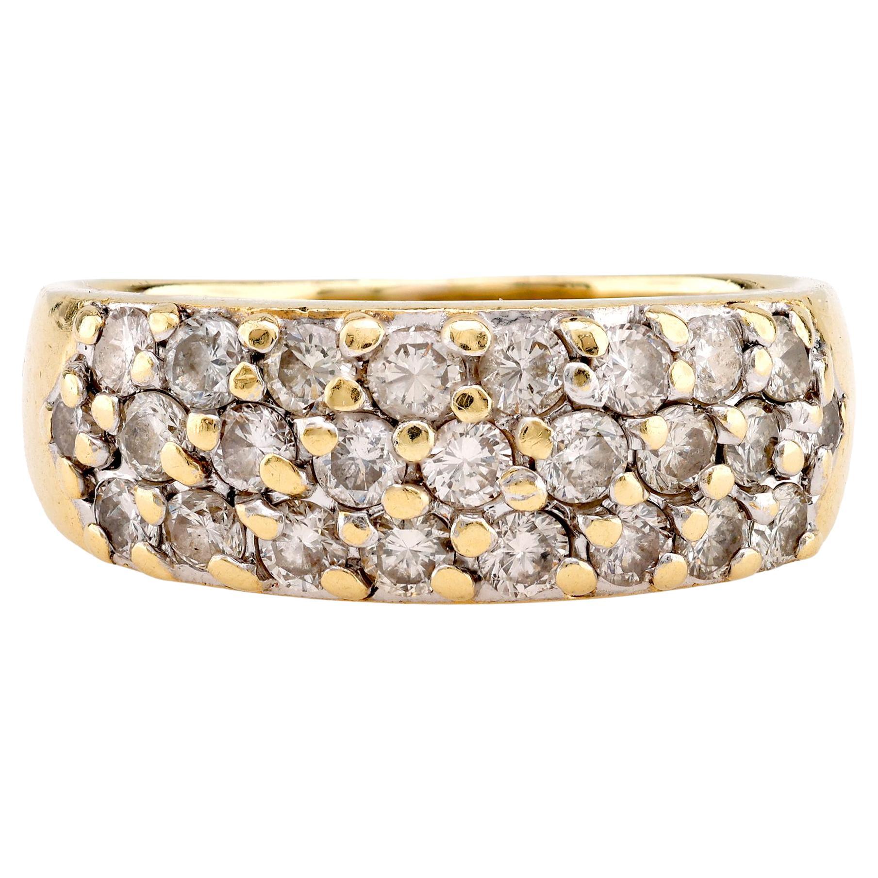 Vintage Diamond 14K Yellow Gold Band