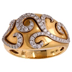 Vintage diamond 14k yellow gold ring