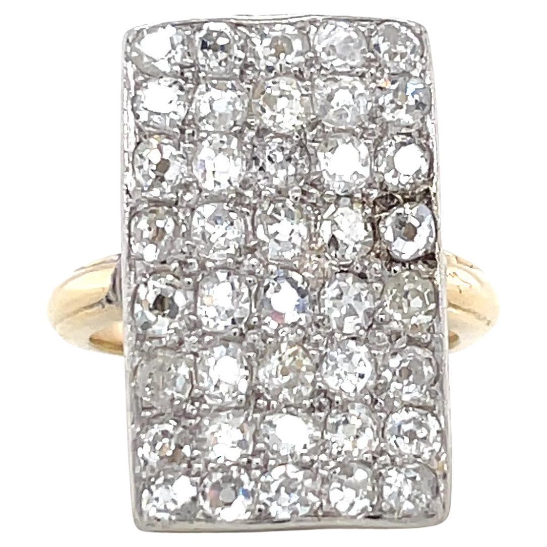 Vintage Diamond 18 Karat Gold Cluster Ring