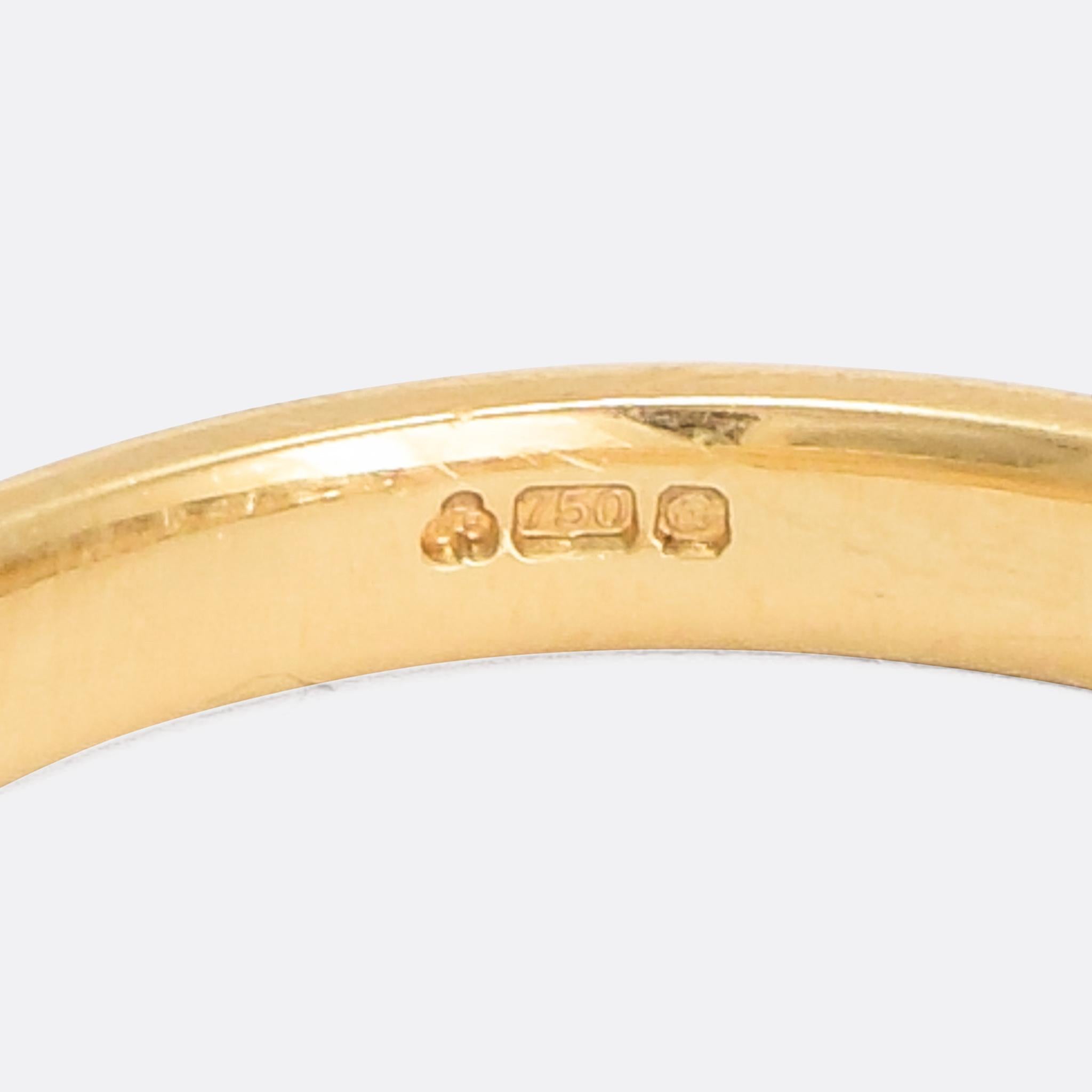 Vintage Diamond 18 Karat Gold Eternity Ring In Excellent Condition In Sale, Cheshire