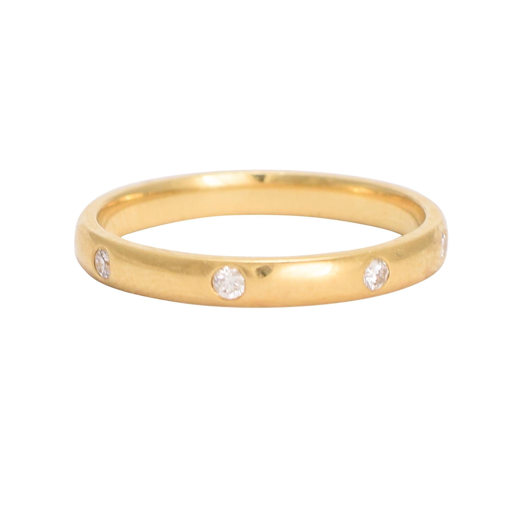 Vintage Diamond 18 Karat Gold Eternity Ring