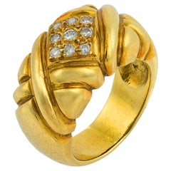 Vintage diamond 18k gold ring