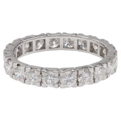 Fascia per l'eternità con diamante vintage in oro bianco 18 carati