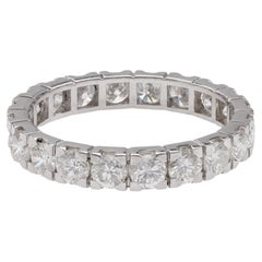 Vintage Diamond 18k White Gold Eternity Band