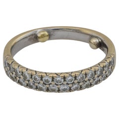 Vintage diamond 18k white gold half eternity band