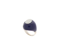 Vintage Diamond 18K White Gold Prong Cocktail Ring