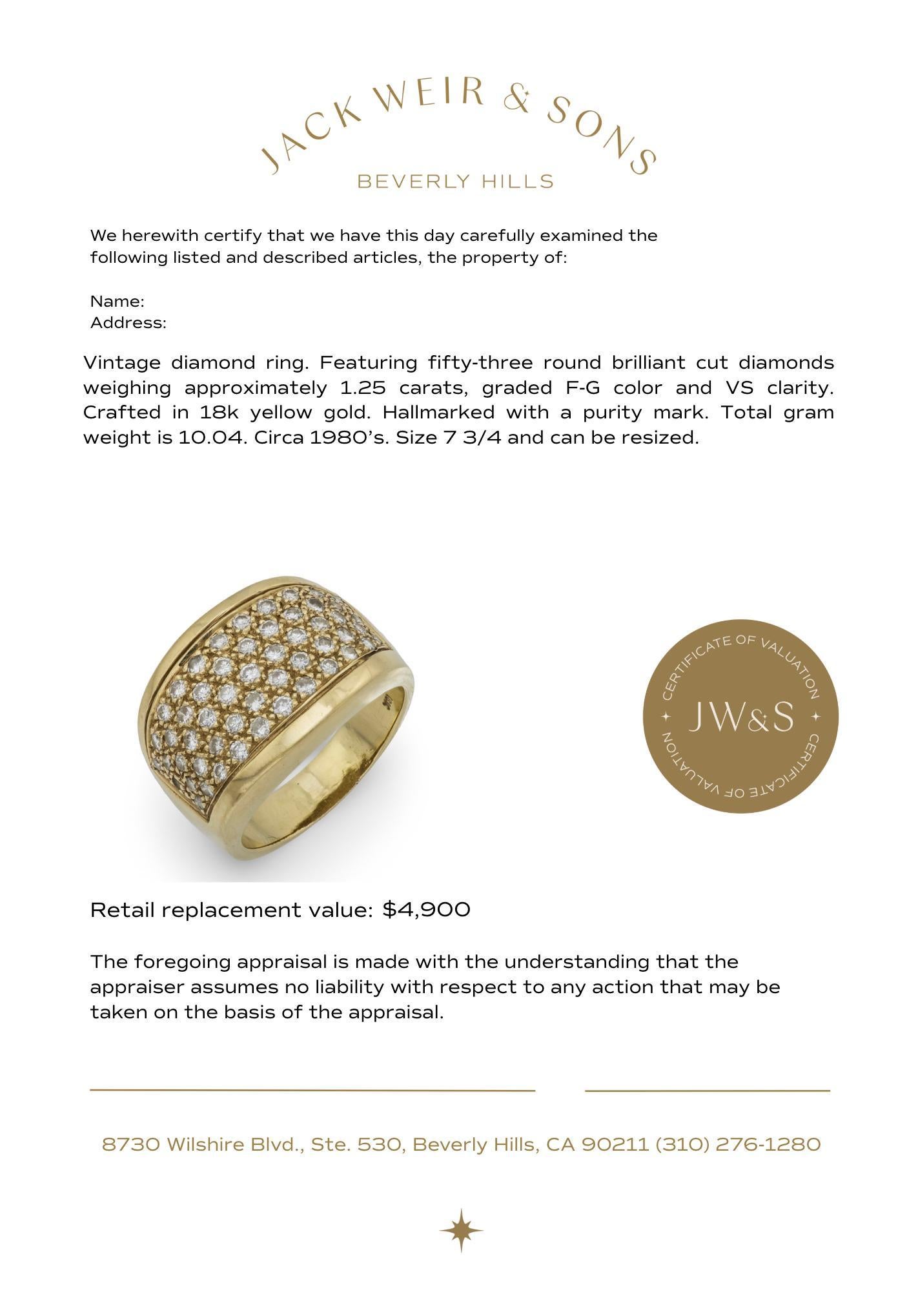 Bracelet vintage en or jaune 18k serti de diamants en vente 3