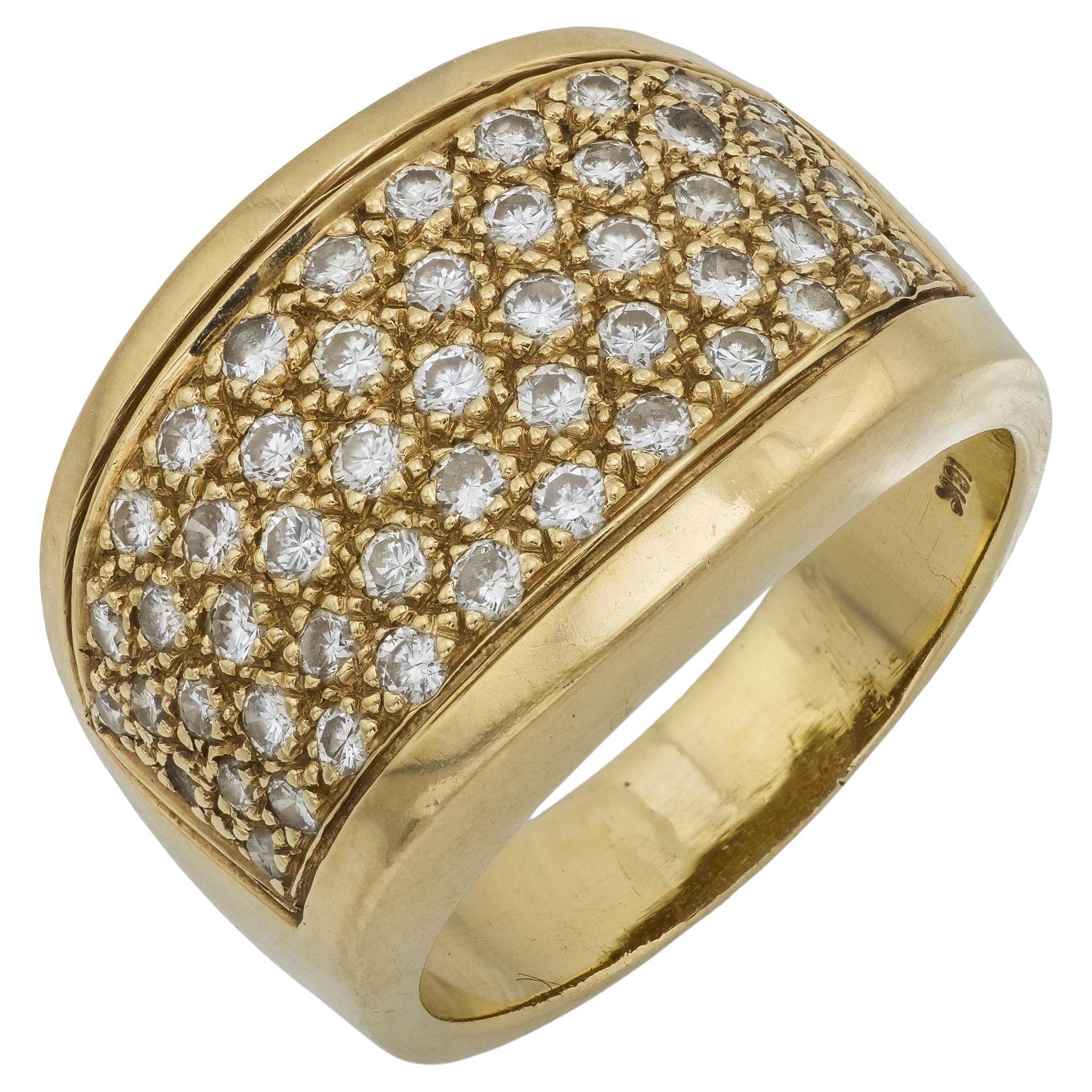 Fascia vintage con diamante in oro giallo 18 carati
