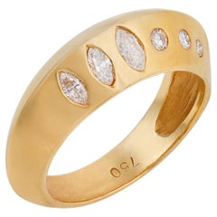 Vintage diamond 18k yellow gold band