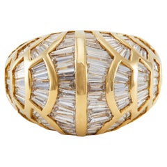 Anillo Cúpula Vintage Diamante Oro Amarillo 18k