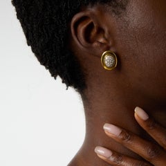 Vintage diamond 18k yellow gold earrings