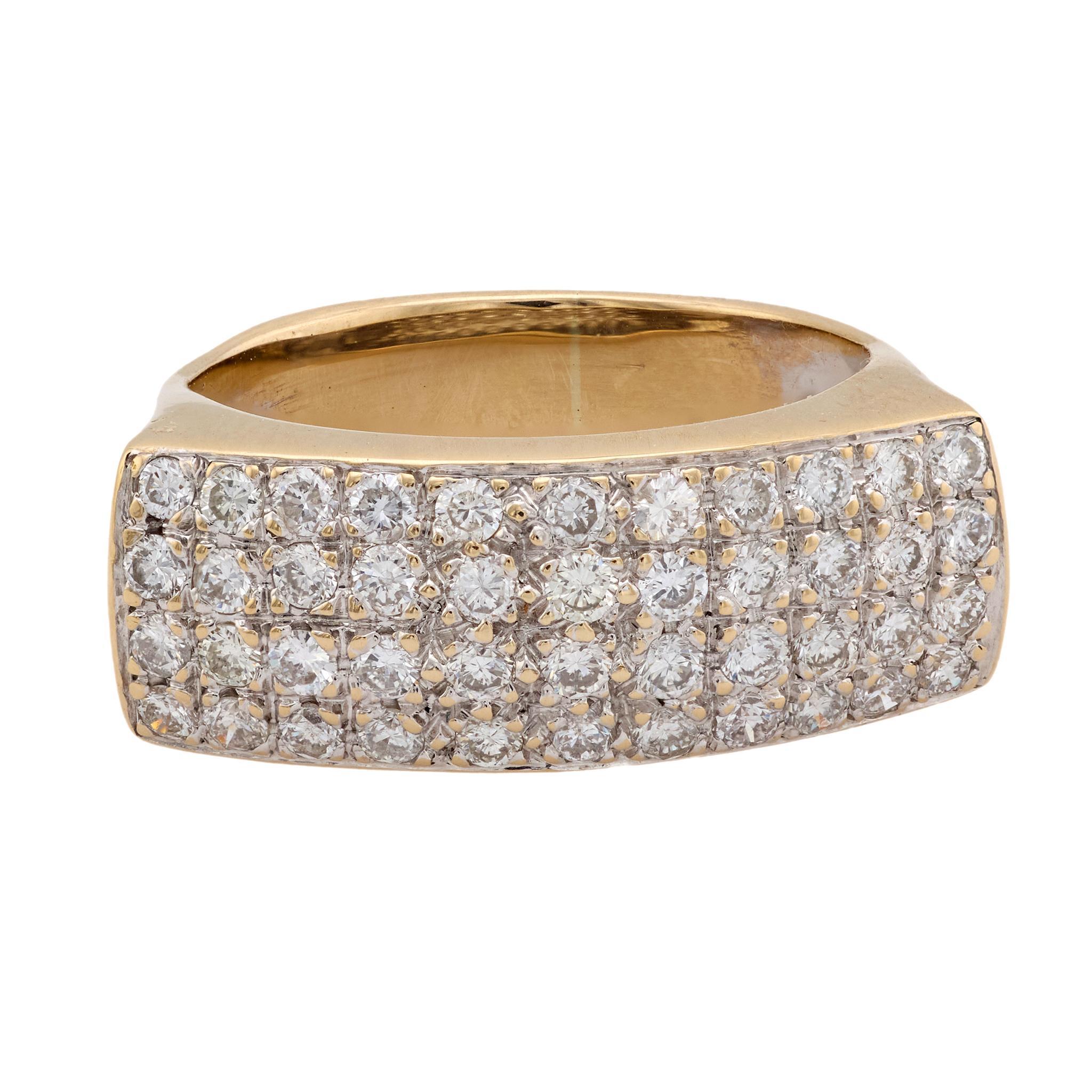 Diamantring aus 18 Karat Gelbgold mit Vintage-Diamant (Zeitgenössisch) im Angebot