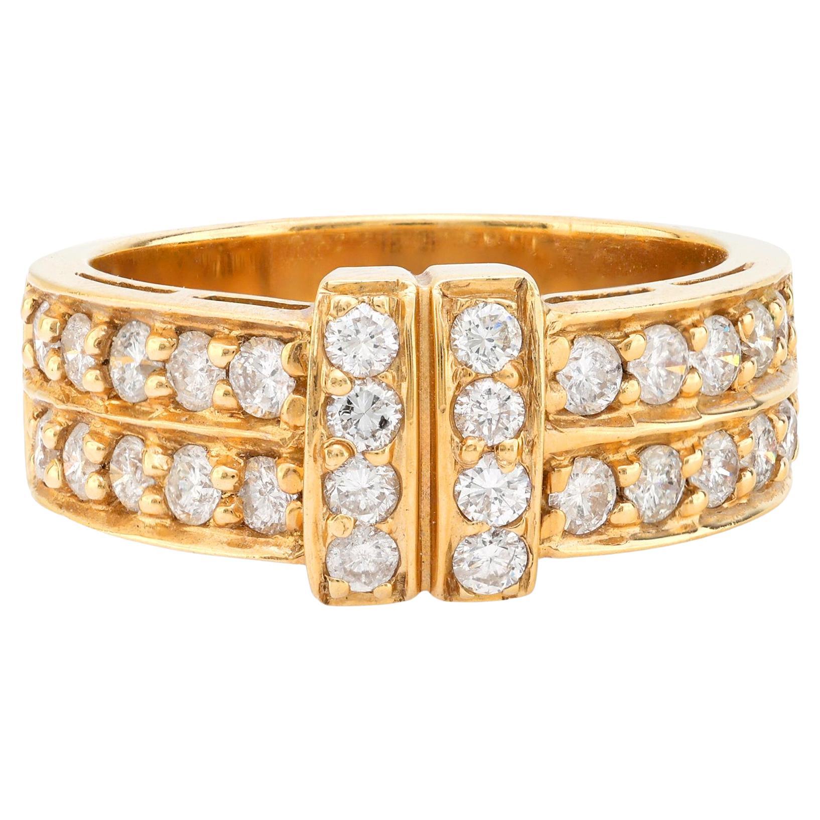 Vintage diamond 18k yellow gold ring For Sale