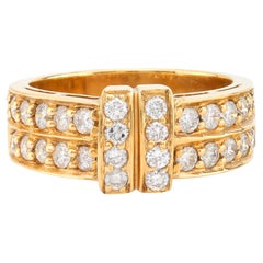 Anillo vintage de oro amarillo de 18 quilates con diamantes