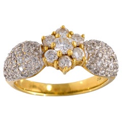 Vintage diamond 18k yellow gold ring