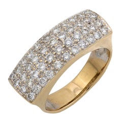 Anillo vintage de oro amarillo de 18 quilates con diamantes