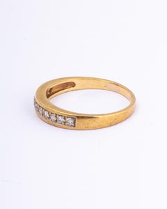 Vintage Diamond 9 Carat Gold Half Eternity Band