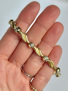 Vintage Diamond and 14 Carat Gold Bracelet