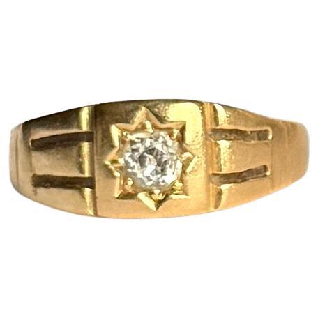 Vintage Diamond and 18 Carat Gold Band Ring