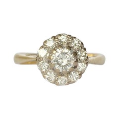 Vintage Diamond and 18 Carat Gold Cluster Ring