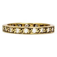 Vintage Diamond and 18 Carat Gold Full Eternity Band