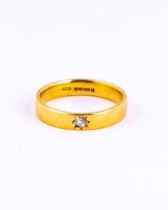 Vintage Diamond and 18 Carat Gold Gypsy Band
