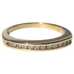 Vintage Diamond and 18 Carat Gold Half Eternity Ring
