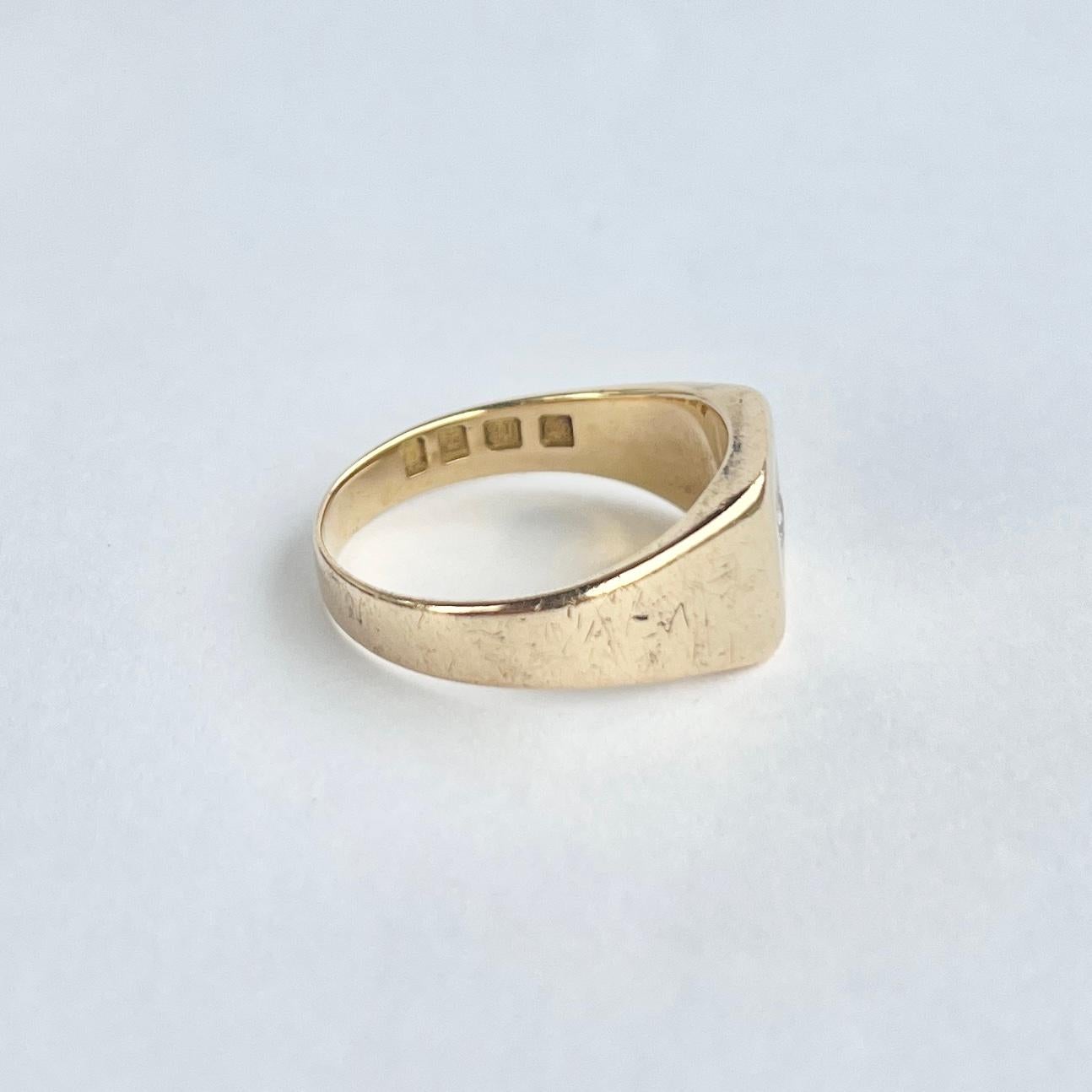 Vintage Diamant und 18 Karat Gold Ring 1