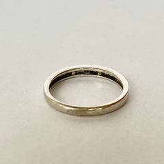 Vintage Diamond and 18 Carat White Gold Half Eternity Band