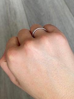 Vintage Diamond and 18 Carat White Gold Half Eternity Ring