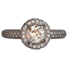 Vintage Diamond and 18 Carat White Gold Solitaire