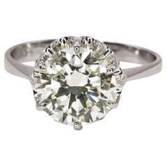 Vintage-Ring aus 18 Karat Weißgold mit Diamanten, 2,06 Karat, CIRCA 1970