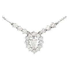 Vintage Diamond and 18k White Gold Necklace, 1981